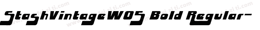 StashVintageW05 Bold Regular字体转换